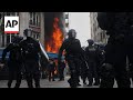 Police clash with Block Everything protesters in France