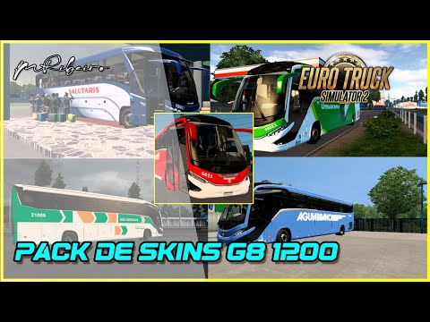 PACK DE SKINS G8 1200 4x2 - MARCOPOLO Apotech Ets2 1.44x - 1.45x