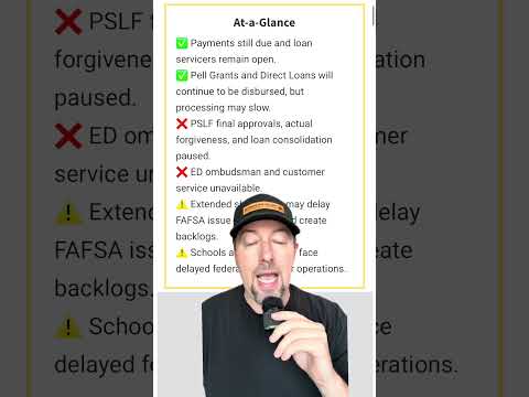 The College Investor | Government shutdown and your student loans - what to know!