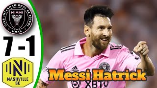 Messi BACK 💥 Inter Miami vs Nashville 7-1 - All Goals & Highlights - 2024