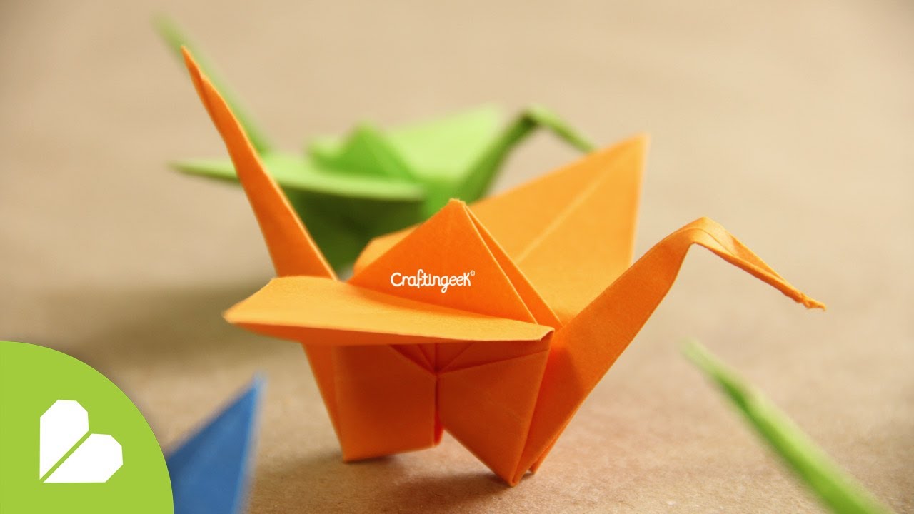 Grulla de Origami ¡Decora tu espacio! [Origami Crane how to] YouTube