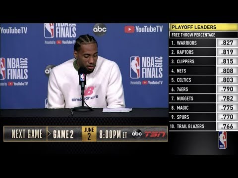 Kawhi Leonard  Press Conference | NBA Finals Game 1