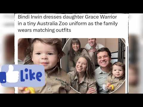 Bindi Irwin dresses daughter Grace Warrior in a tiny Australia Zoo uniform as the family wears