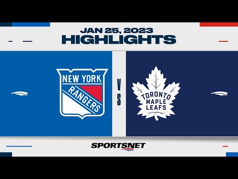 NHL Highlights | Rangers vs. Maple Leafs - January 25, 2023