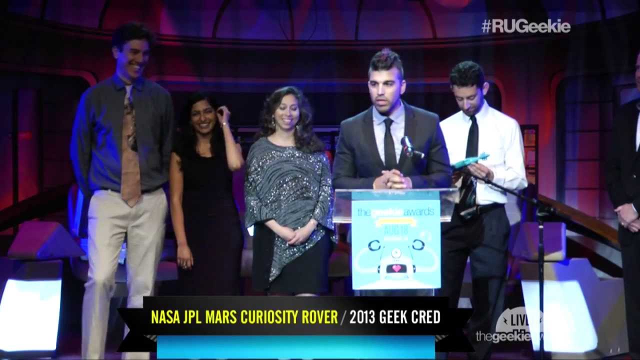 The Geekie Awards 2013: NASA / JPL Mars Curiosity Rover Receives the 'Geek Cred' Award