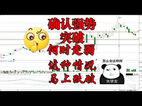 确认强势突破，走出这种走势，突破开始走弱，随时跌破，注意风险/股票/证券/财经/理财/A股/K线/股民/散户