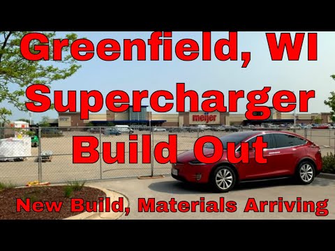 NEW Tesla Supercharger Greenfield Wi Buildout