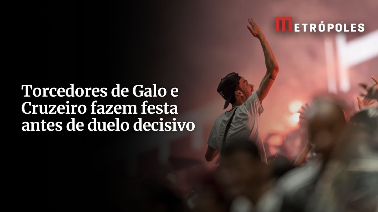 Torcedores de Galo e Cruzeiro fazem festa antes de duelo decisivo