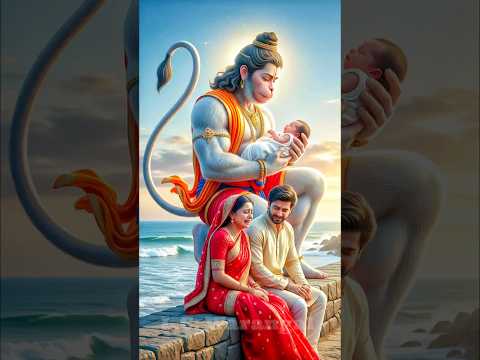 Divine Rescue: Hanuman Ji Saves an Innocent Child 🙏💖👶 || #hanuman #baby #ai #rescue #sea #animation