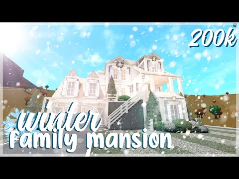 Roblox | Bloxburg: Winter Family Mansion | 3-Story House Build | 204K