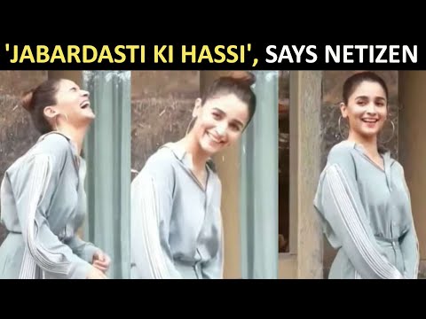 Alia Bhatt gets trolled for having a 'fake' and 'forced' laugh while interacting with paps