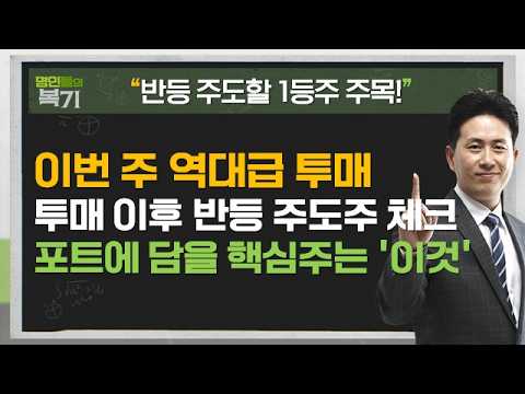 1.5조 신용청산 이후, 지금 담아야 할 핵심주는?#투매 #신용청산 #반대매매 #김정수 #명인들의 복기