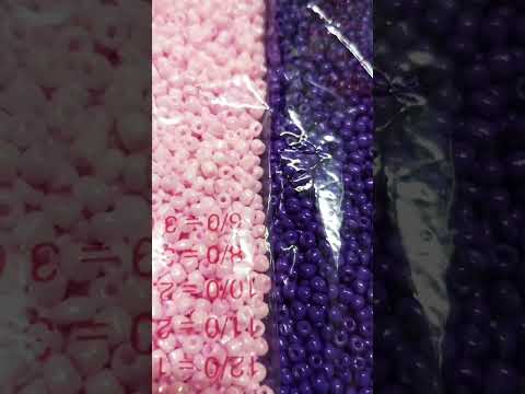 #lightpink & violet color#6/0 seed beads #diybeads #shortvideo