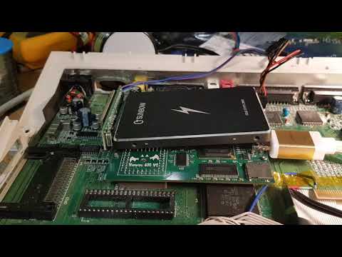 Commodore Amiga 600 gets Ssd with my ide to sata adapter and Vampire 600 V2.