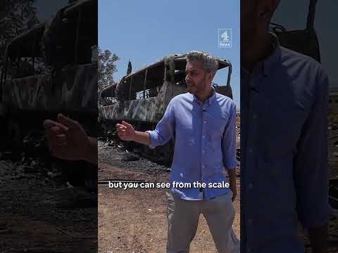 Aftermath of Iranian ballistic missile strike on Israel