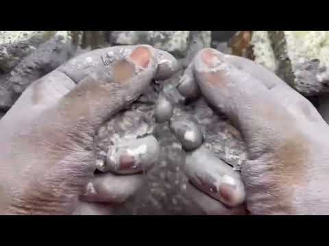 Cornstarch Covered Gym Chalk Reforms w/Baby Oil