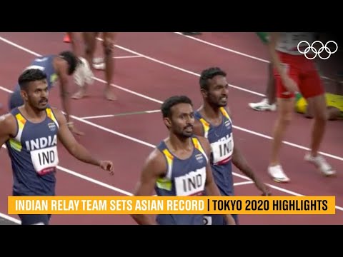 Indian relay team set Asian record- Tokyo 2020 Highlights Indian relay team set Asian record- Tokyo 2020 Highlights