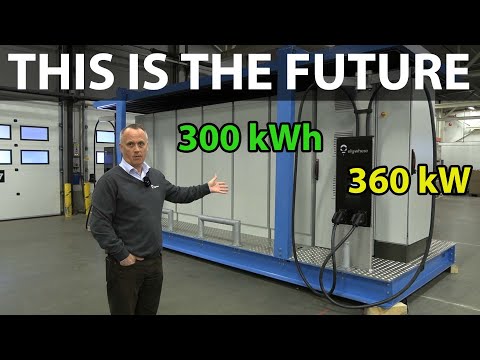Elywhere's semi-portable 360 kW fast charger with 300 kWh local battery storage