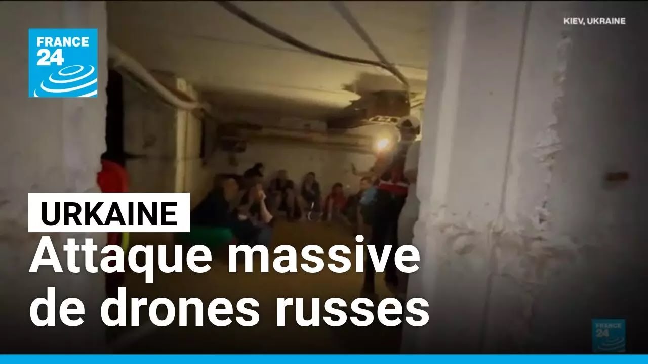 L'Ukraine visée par un nombre record de drones russes, au moins 23 blessés • FRANCE 24