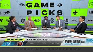 NFL Countdown's picks are NEARLY UNANIMOUS for Seahawks-Steelers & Bears-Lions 👀