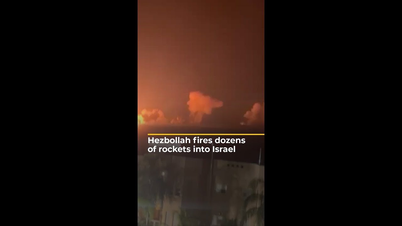 Hezbollah fires dozens of rockets into Israel | AJ #shorts