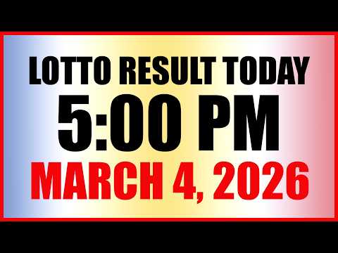 Lotto Result Today 5pm Draw March 4, 2026 Swertres EZ2 PCSO