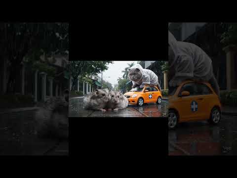 mèo anh tốt bụng+và chú hamste tội nghiệp 🌨️❤️#cute #ai #shortvideo #viralvideo #shorts