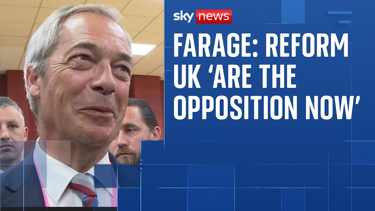 Farage declares Reform UK 'are the opposition now' after Runcorn win