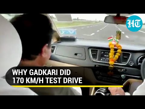 Nitin Gadkari travels in car at a speed 170 km per hour to check Mumbai-Delhi Expressway