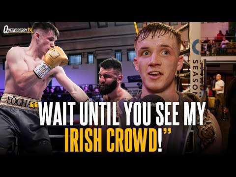 “wait until you see my irish crowd! ” | eoghan lavin teases next fight following first pro win