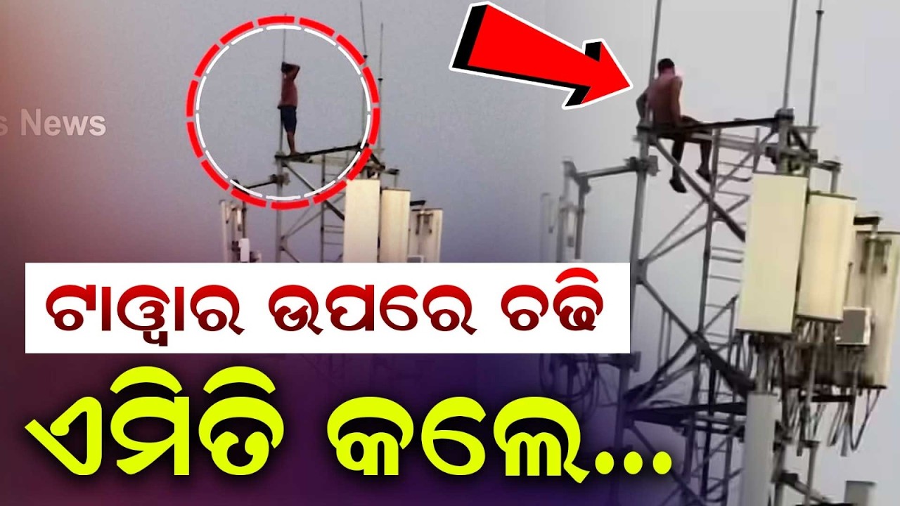 Man Climbs Mobile Tower For 6 Hours Over Family Dispute In Deogarh | Rescued | Argus News