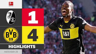 Chukwuemeka Debut-Goal! | SC FREIBURG — BORUSSIA DORTMUND | Highlights | Matchday 28 – Bundesliga