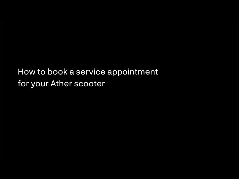 How to book a service appointment using the Ather App