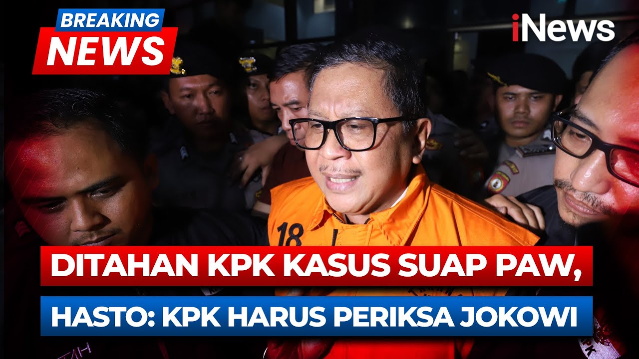 Breaking News! Ditahan KPK, Hasto Beri Pernayataan, Salah Satunya Agar Jokowi Ikut Diperiksa | 20/02