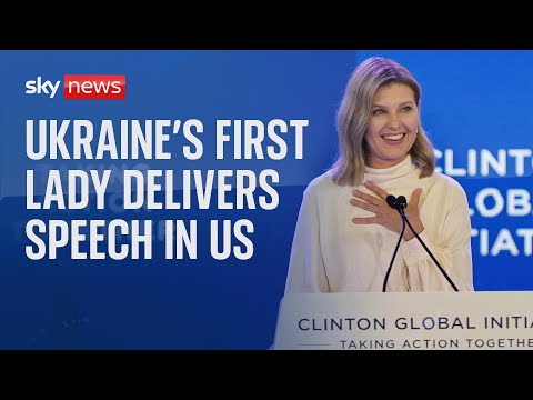Watch live: Ukraine's First Lady delivers speech at US University