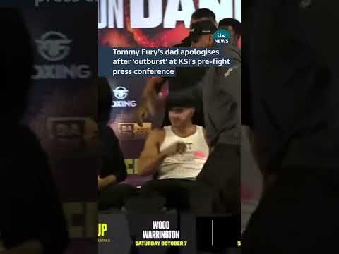 Tommy Fury’s dad apologises after ‘outburst’ at KSI’s pre-fight press conference #itvnews #ksi