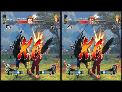 (3D & 4K) Super Street Fighter 4 3840x2160 Bison vs Ken (Ultra HD) Oculus Rift 