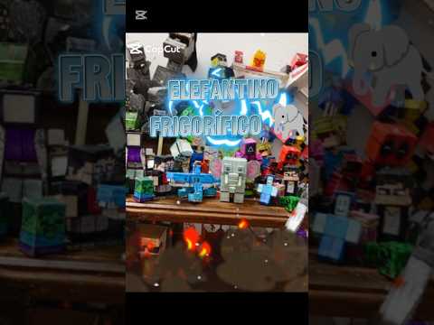 cómo hacer un papercraft de elefantino frigorífico🐘#brainrot#minecraft#papercraft#meme#xd