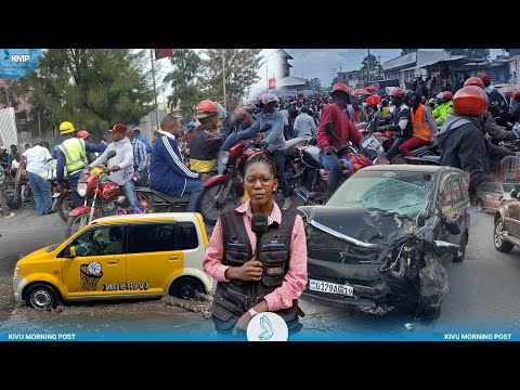 GOMA : UNE VOITURE TERMINE SA COURSE DANS UN CANIVEAU EN PLEINE JOURNÉE