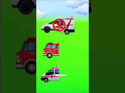 Matching 😲 Fire Trucks Police Cars Ambulances vfx magic video #shorts #cartoons #animation#funny