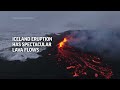 Drone footage of Iceland volcano eruption shows spectacular lava flow  - 02:10 min - News - Video