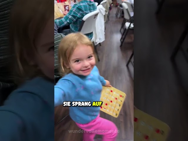 Kleines Mädchen erlebt ihren ersten Bingo-Moment ❤️