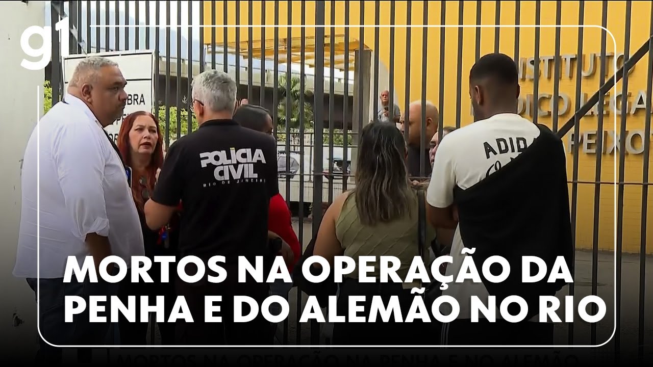 Jornal Hoje 42 dos 99 mortos identificados na megaoperação no Rio eram procurados pela Justiça  TV Online Jornal Hoje 42 dos 99 mortos identificados na megaoperação no Rio eram procurados pela Justiça
