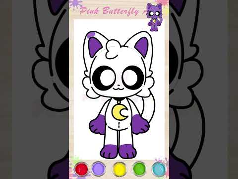 Easy Drawing Catnap Smiling Critters | Drawing and Coloring Animations for Kids Toddlers