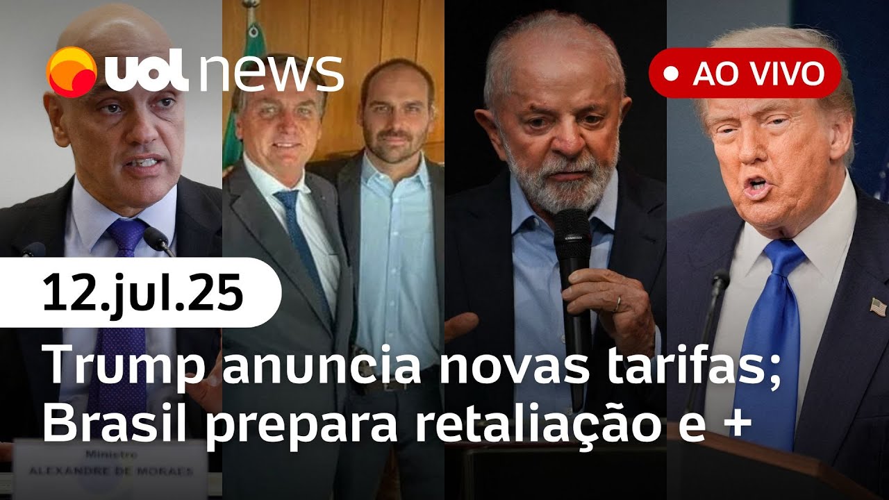 Trump anuncia novas taxas; governo Lula: decreto para retaliar EUA; Tarcísio x Eduardo Bolsonaro e +