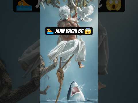 🏊 Jaan Bachi Bc 😱 #babiesworld #youngman #shark #jaanbangaye