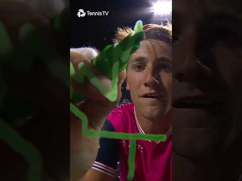 Casper Ruud Signs The Camera With A MAPLE LEAF In Toronto 🍁