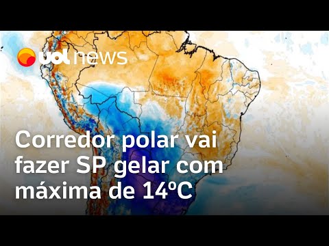 Corredor polar vai fazer SP gelar com máxima de 14ºC; entenda como é o fenômeno e saiba previsão