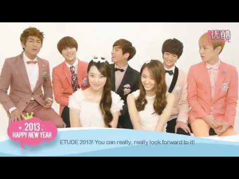 SHINee 샤이니 & f(x) 에프엑스 ETUDE HOUSE HAPPY SWEET NEW YEAR 2013 ♥