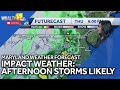 Impact Weather for Maryland as afternoon, evening thunderstorms likely